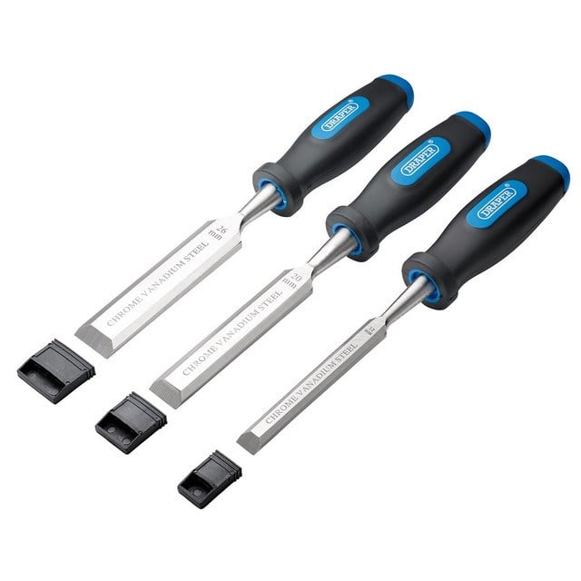 İskarpelalarDraper Enli Kalem Seti (Iskarpela) Plastik Saplı 12,20,26MM (3 PARÇA)