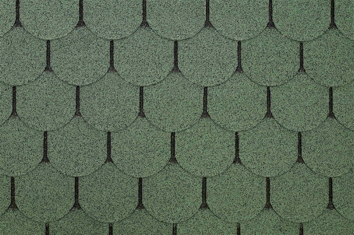 İzolasyonÇukurova  Shingle Yuvarlak Model Yeşil   Pk=2.61 M2