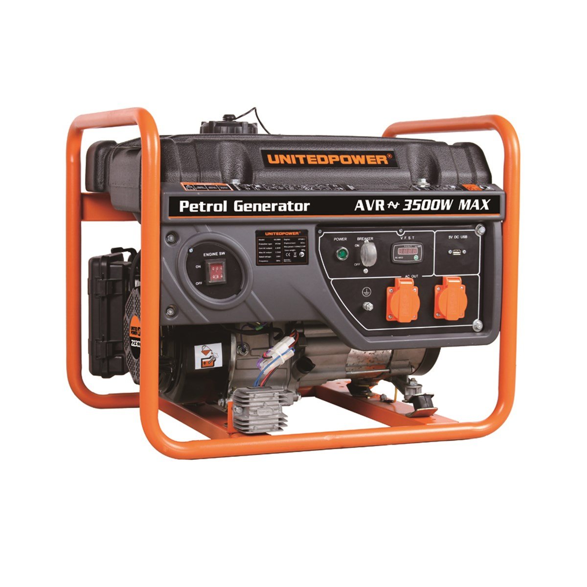 Jeneratör ve AksesuarlarıUnited Power Jenerator 3.5KW 4.4 KVA Benzinli Starterli (Akü Ekstra)