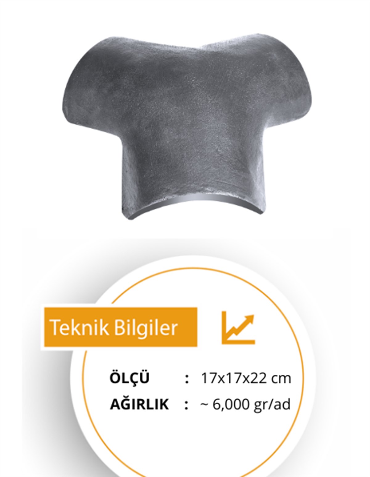 KiremitHatipoğlu Güneş Beton Kiremit Üç Yollu Mahya