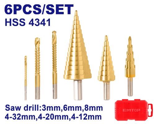 Metal DelmeEmtop Kademeli Matkap Ucu Seti 4-12/4-20/4-32MM