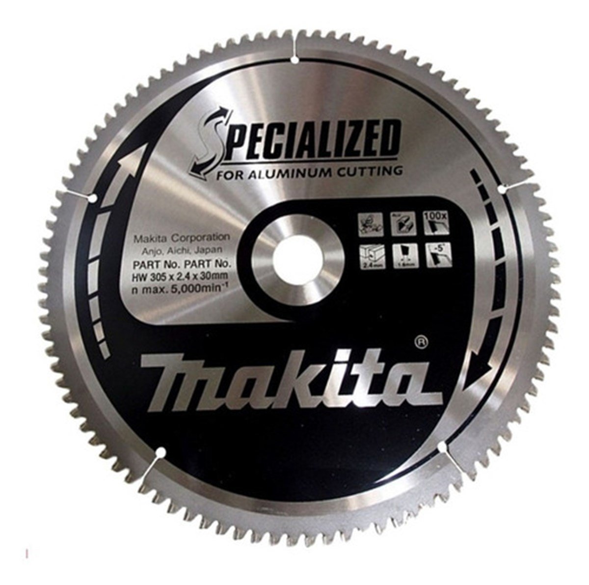 Metal Doğrama AksesuarlarıMakita Testere Daire Aleminyum 100Diş 305MM