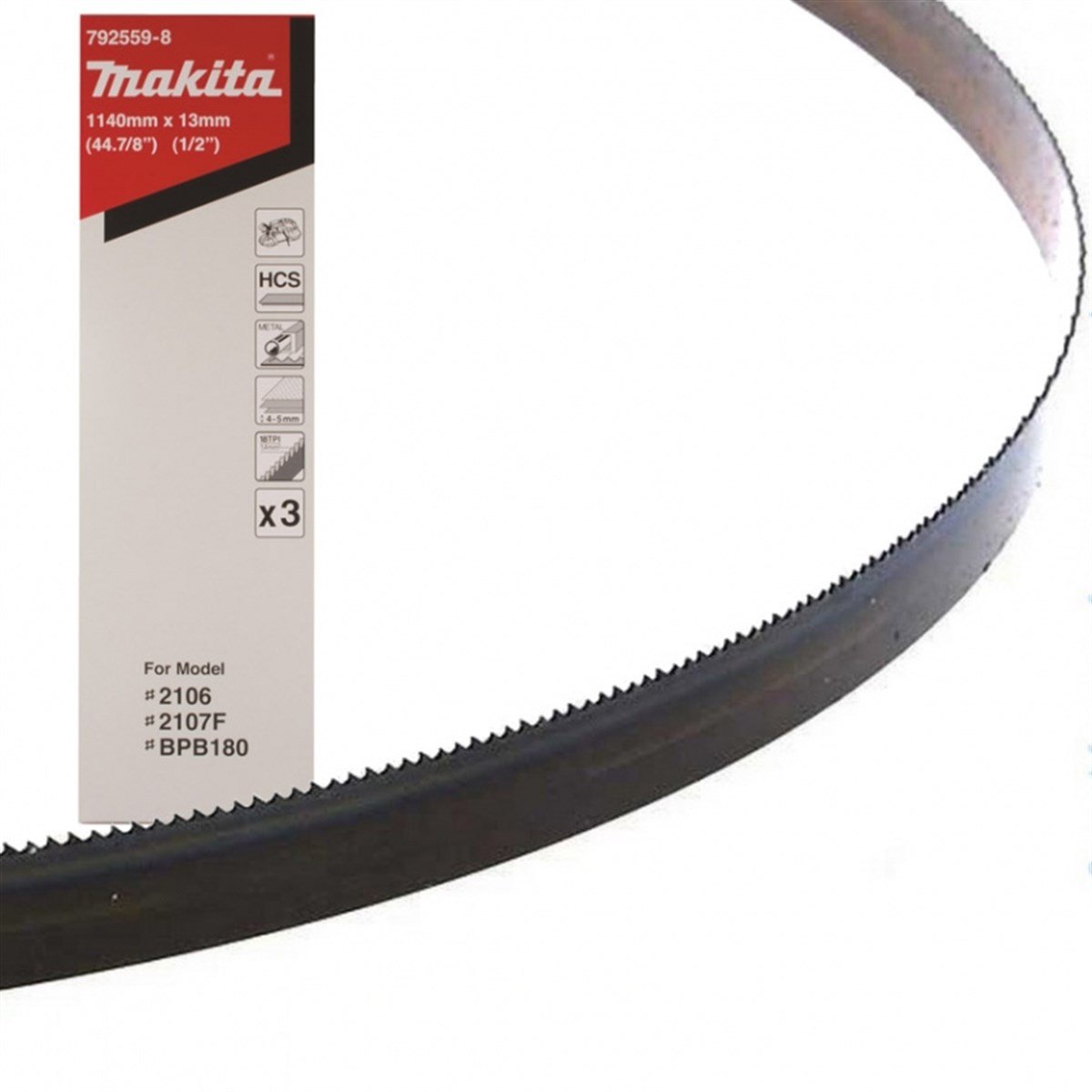 Metal Doğrama AksesuarlarıMakita Testere Şerit Paslanmaz Çelik 2107F İçin