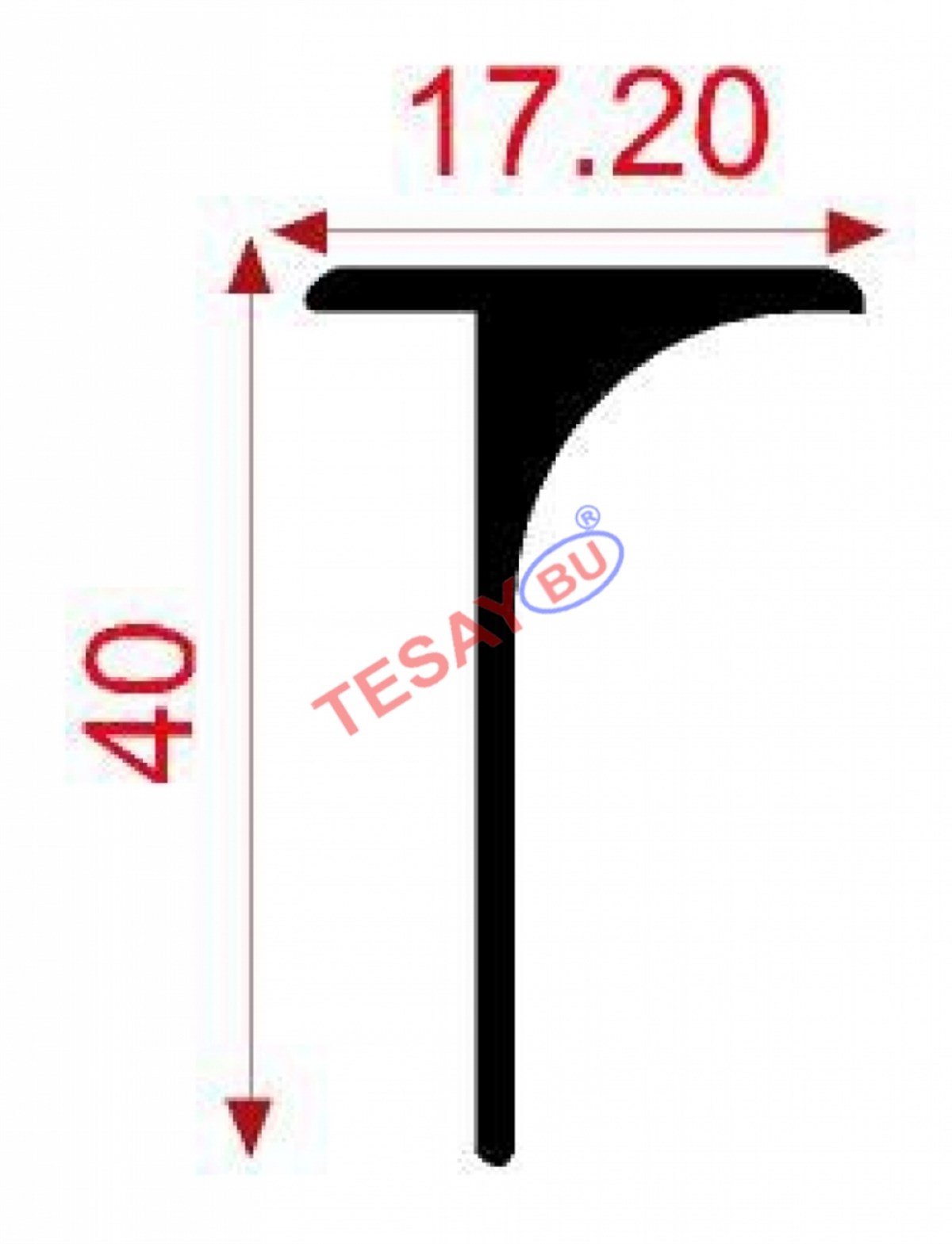 Mobilya GurubuTesay Tezgah Ara Çıta 4CMx60CM (Dik Kesim)