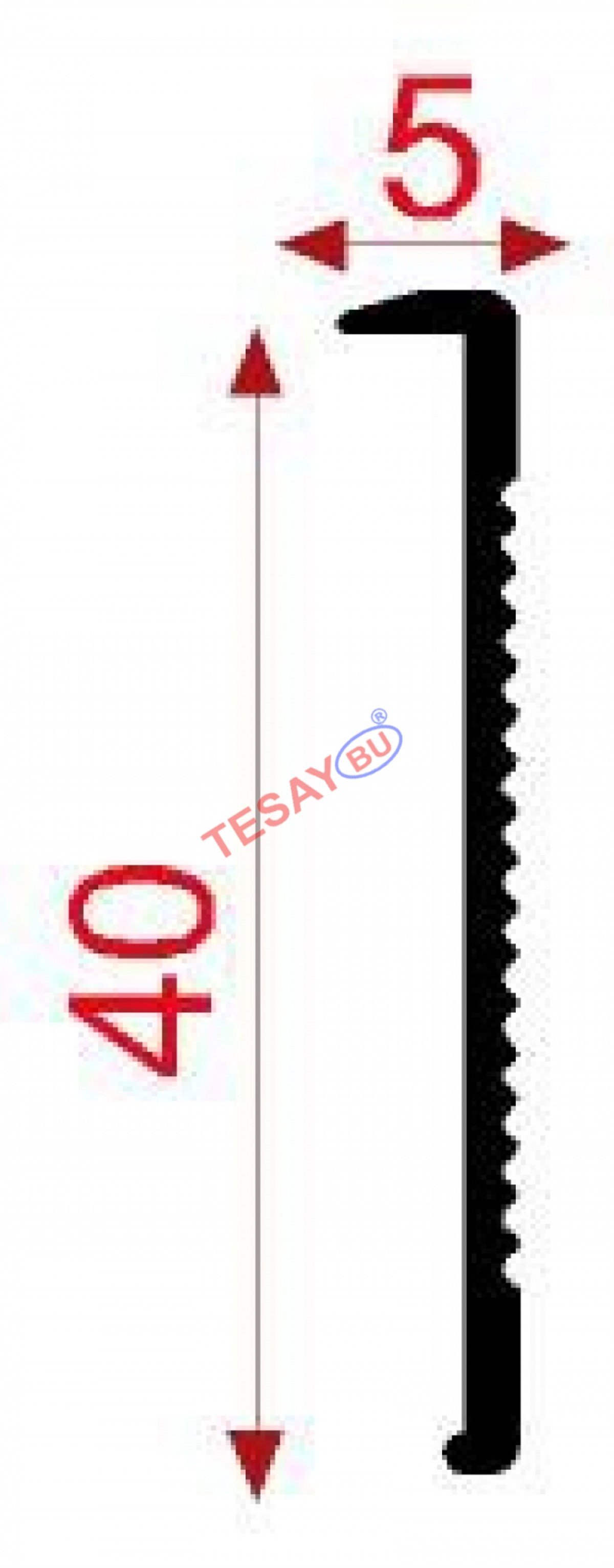 Mobilya GurubuTesay Tezgah Yan Kapama 4 CM (Dik Kesim)