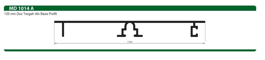 Mobilya GurubuÜstün Alumınyum Baza 12Cm Düz 4.30 Metre Mat Krom
