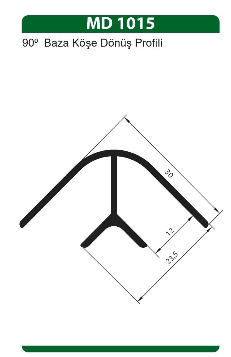Mobilya GurubuÜstün Baza Dönüş Profili 5.60 Metre Mat Krom