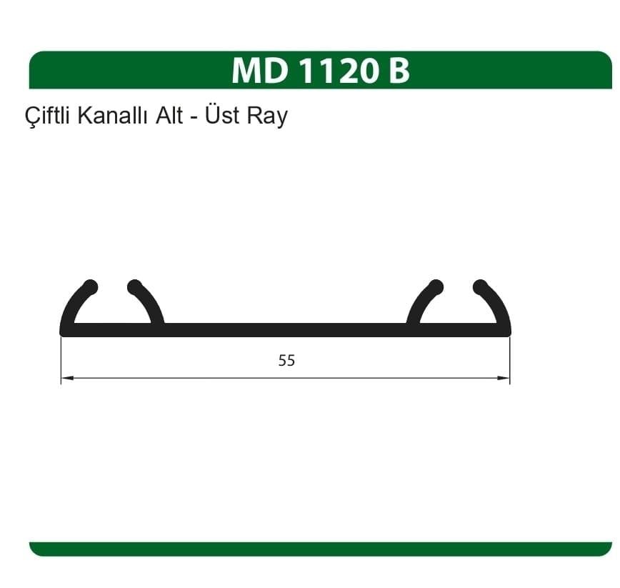 Mobilya GurubuÜstün Dolap Alt Ray Mat 5 Metre Krom