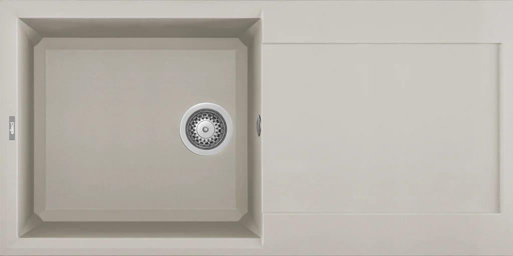Mutfak EvyeleriElleci Granit Evye Tek Göz Easy 485 100x50 Bianco Soft 39