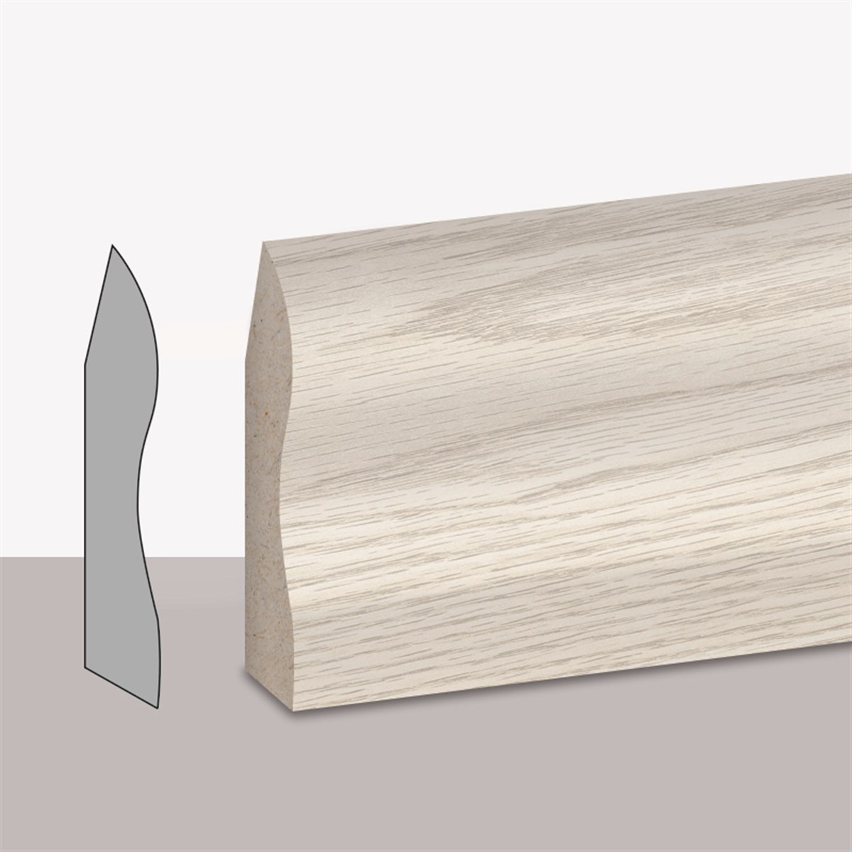 ParkelerSüpürgelik 6CMX2.80MT Beyaz Meşe