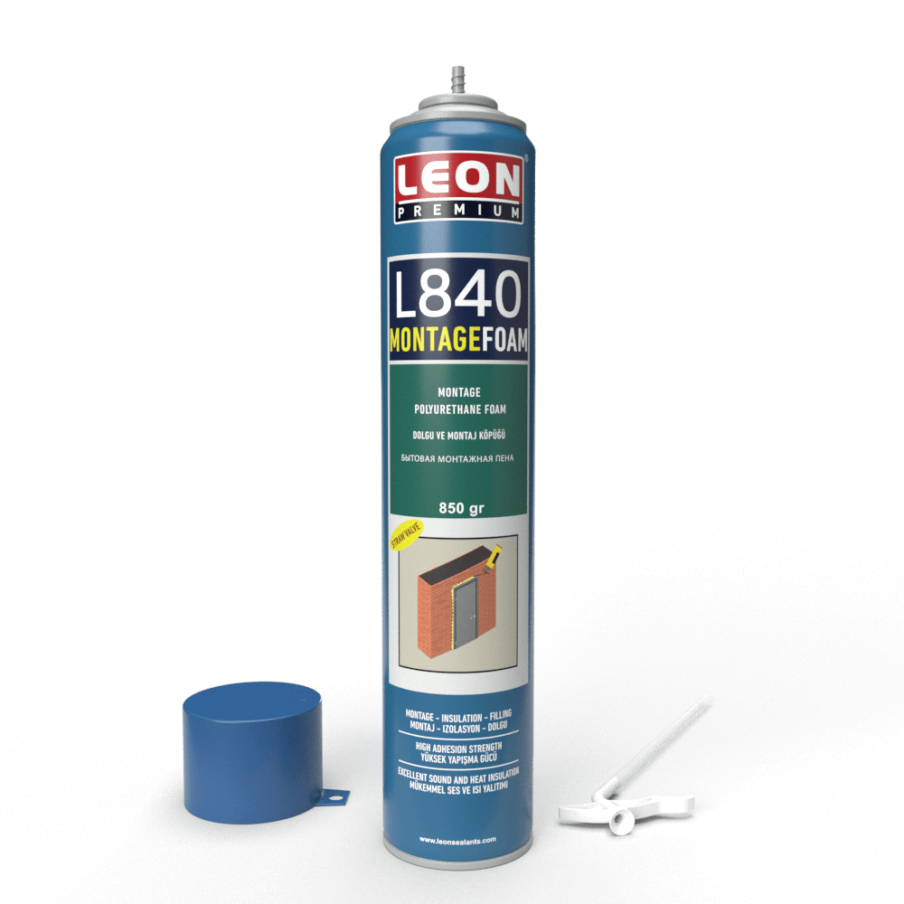 Sıvı YapıştırıcılarLeon Köpük L840 Montaj Köpüğü Pipetli 750ML