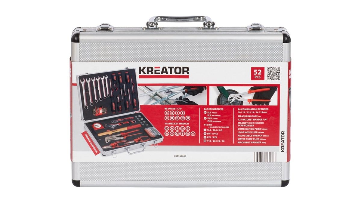 Takım ÇantalarıKreator Takim Seti Aleminyum Çantalı 52 Parça