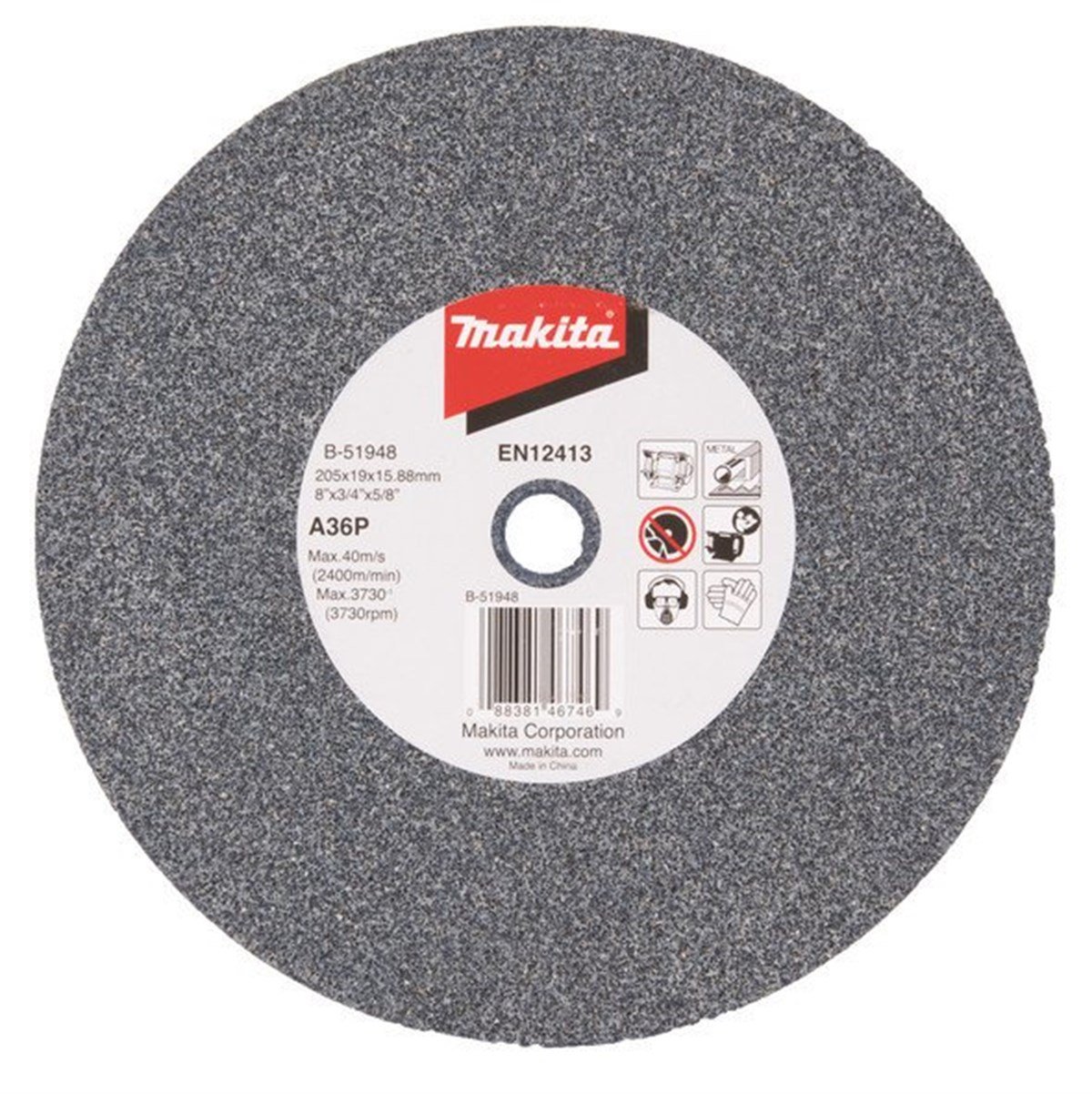 Taşlama AksesuarlarıMakita Yedirici Yontucu Taş 205MM A36 GB801