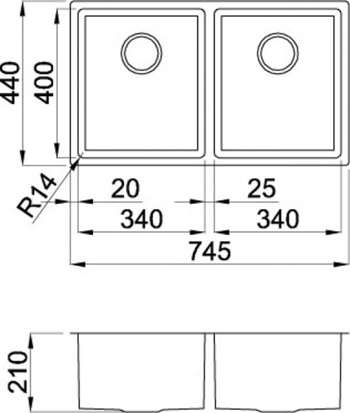 Tek GözElleci Çelik Evye Tek Göz Damlalıksız Square Satin 78X44
