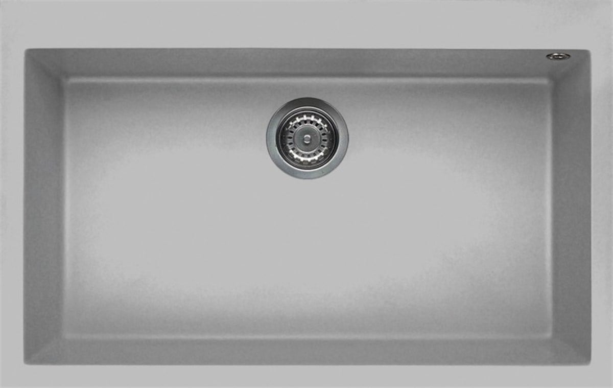 Tek GözElleci Granit Evye Tek Göz Damlalıksız Quadra Aleminyum 76X45