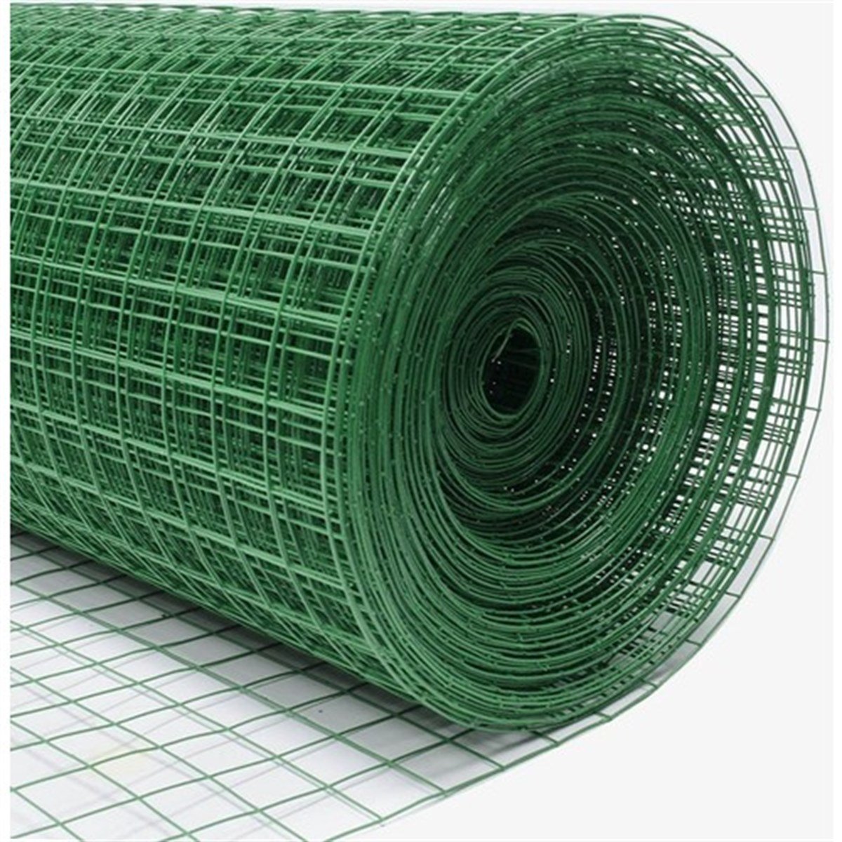 Tel ve FilelerGalvanize Kareli Tel Yeşil Plastik Kaplı 1/2''X1/2'' (1 Metre Fiyatı)