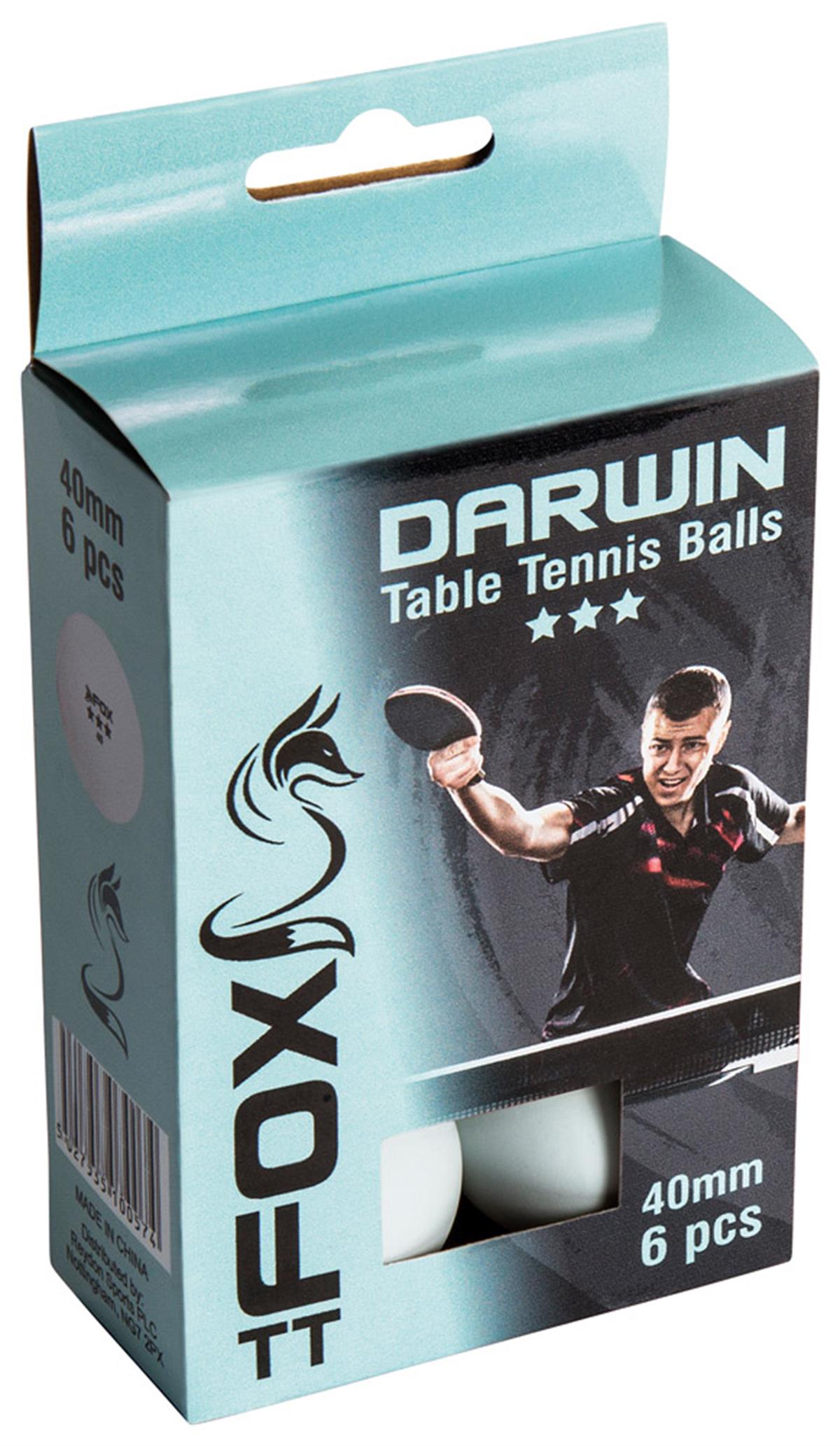 TenisMasa Tenis Topları Darwin 3 Star (6Adet/Paket)