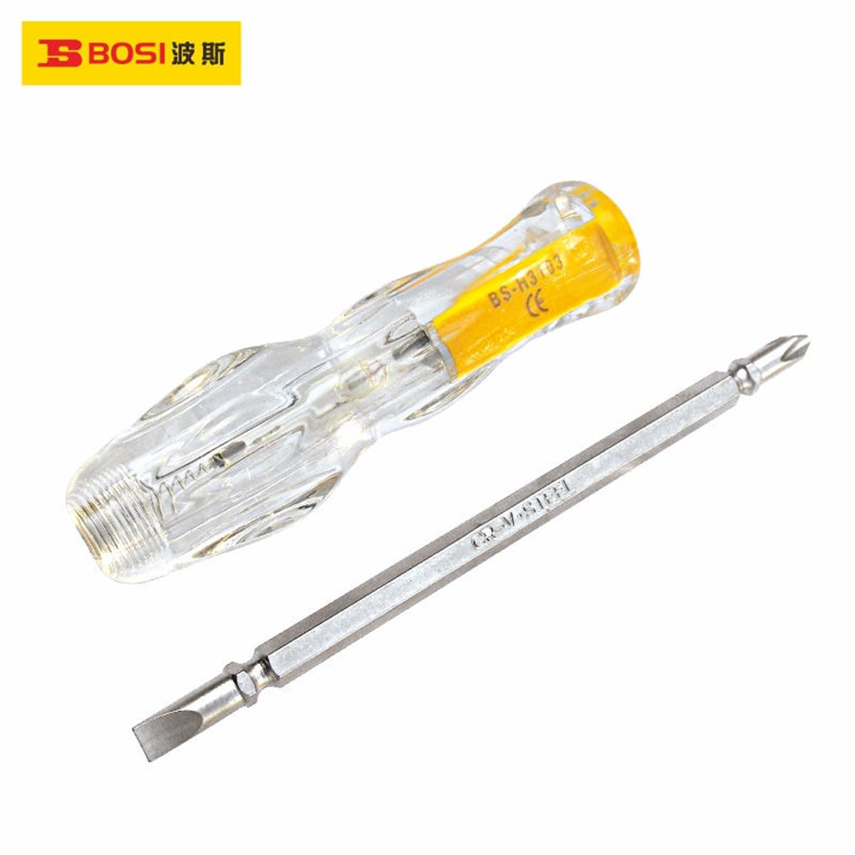 Tornavida Yıldız UçBosi Tornavida Tester Çift Taraflı Yıldız-Düz 4X6.3MM 210MM