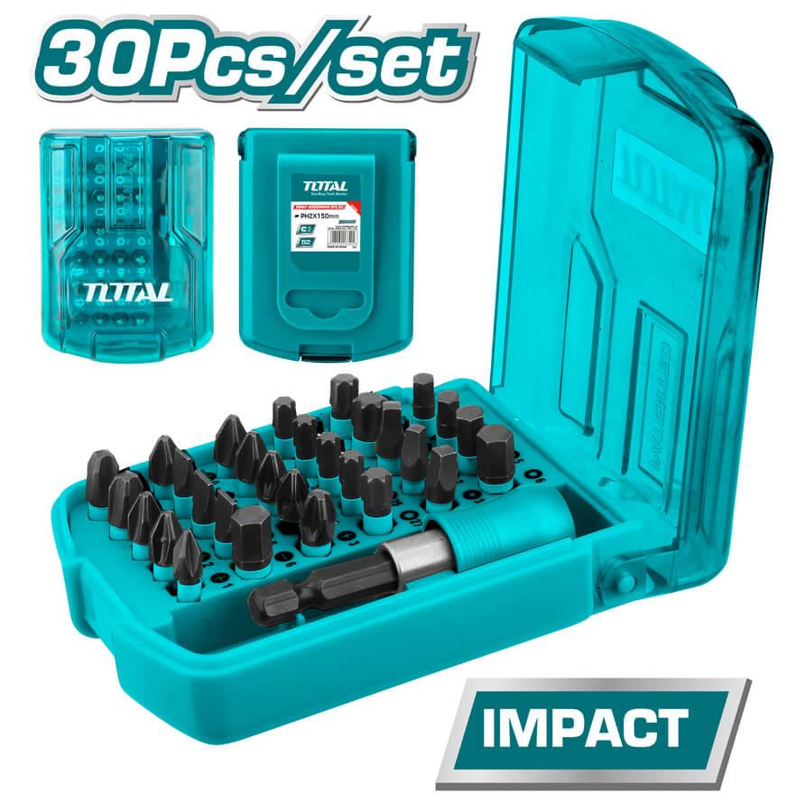 Tornavida Yıldız UçTotal Tornavida Ucu Darbeli Elektrikci 25MM / Set 30 Parça