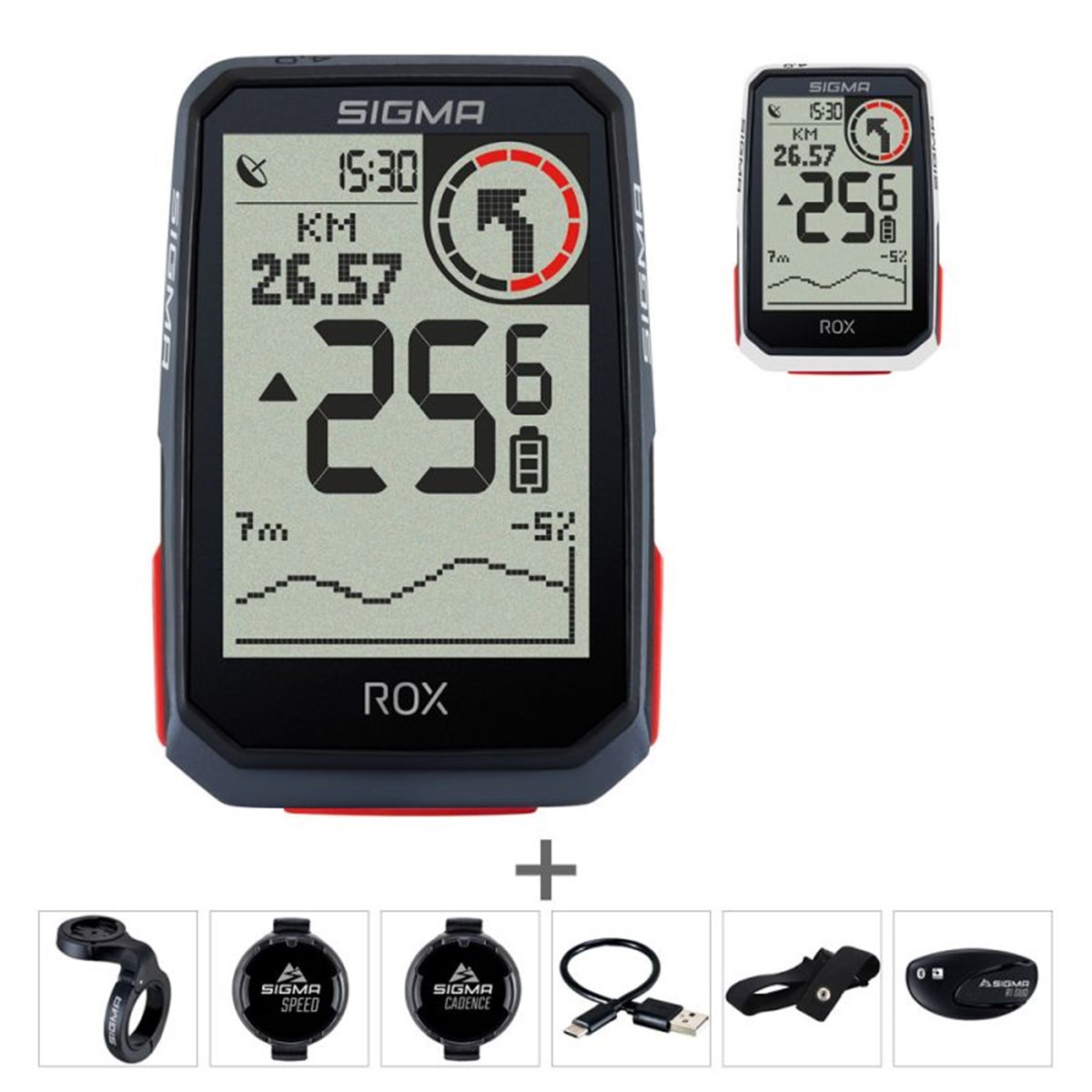 Yol BilgisayarıSigma Bisiklet Yol Bilgisayarı Rox 4.0 Siyah (Sensor Set Dahıl)