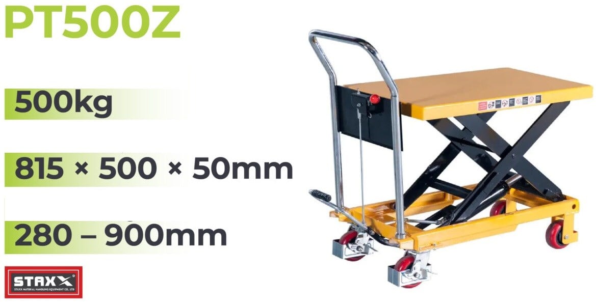 Yük ArabalarıTranspalet Kaldırma Masası Yükseklik: 280-900MM Tabla: 815x500x50MM 500KG