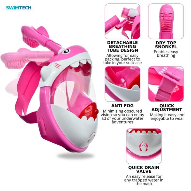 YüzmeSwimtech Yüzücü Maskesi Çocuk Pembe