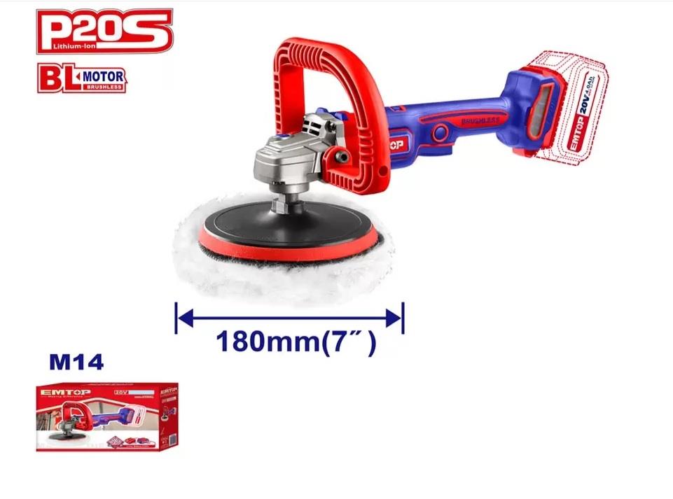 Zımpara ve PolişlerEmtop  Akülü Zımpara Poliş 180MM 20vV (Sadece Alet)