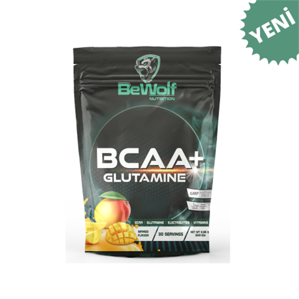 BCAA + Glutamine Doypack 300 Gram 30 Porsiyon Mango AromalıBeWolf Bcaa+glutamine 300 gram mango aromalıBcaa