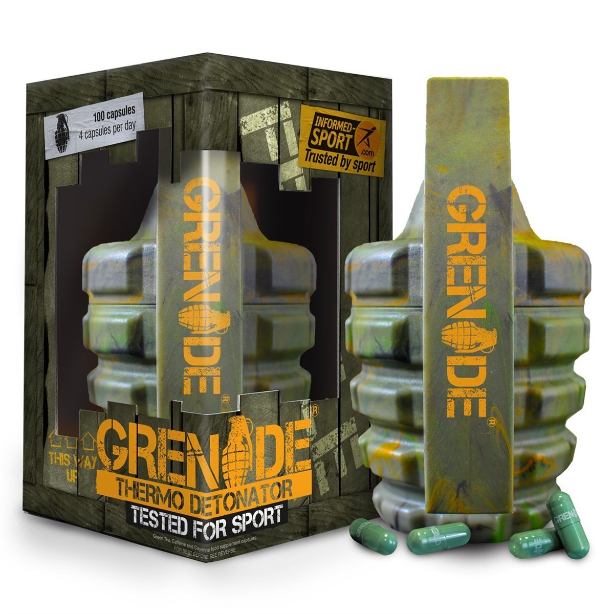 Grenade Thermo Detonator 100 Kapsül hediyeli termojenik yağ yakıcı