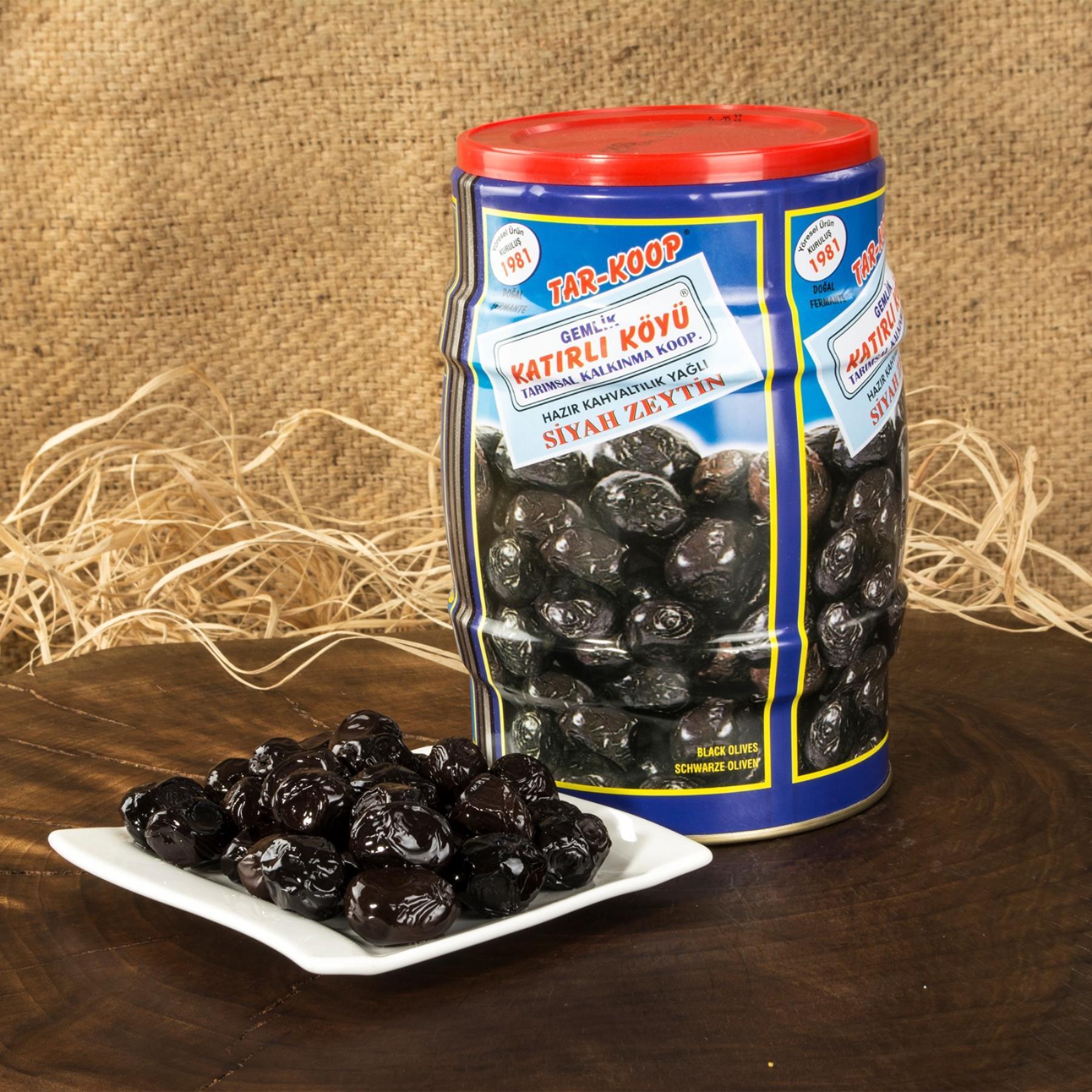 Katırlı Köyü Gemlik Kahvaltılık Siyah Zeytin 1000 g e
