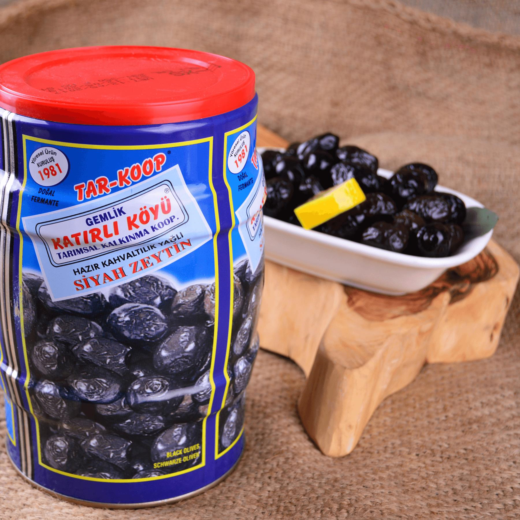 Katırlı Köyü Gemlik Kahvaltılık Siyah Zeytin 1000 g e