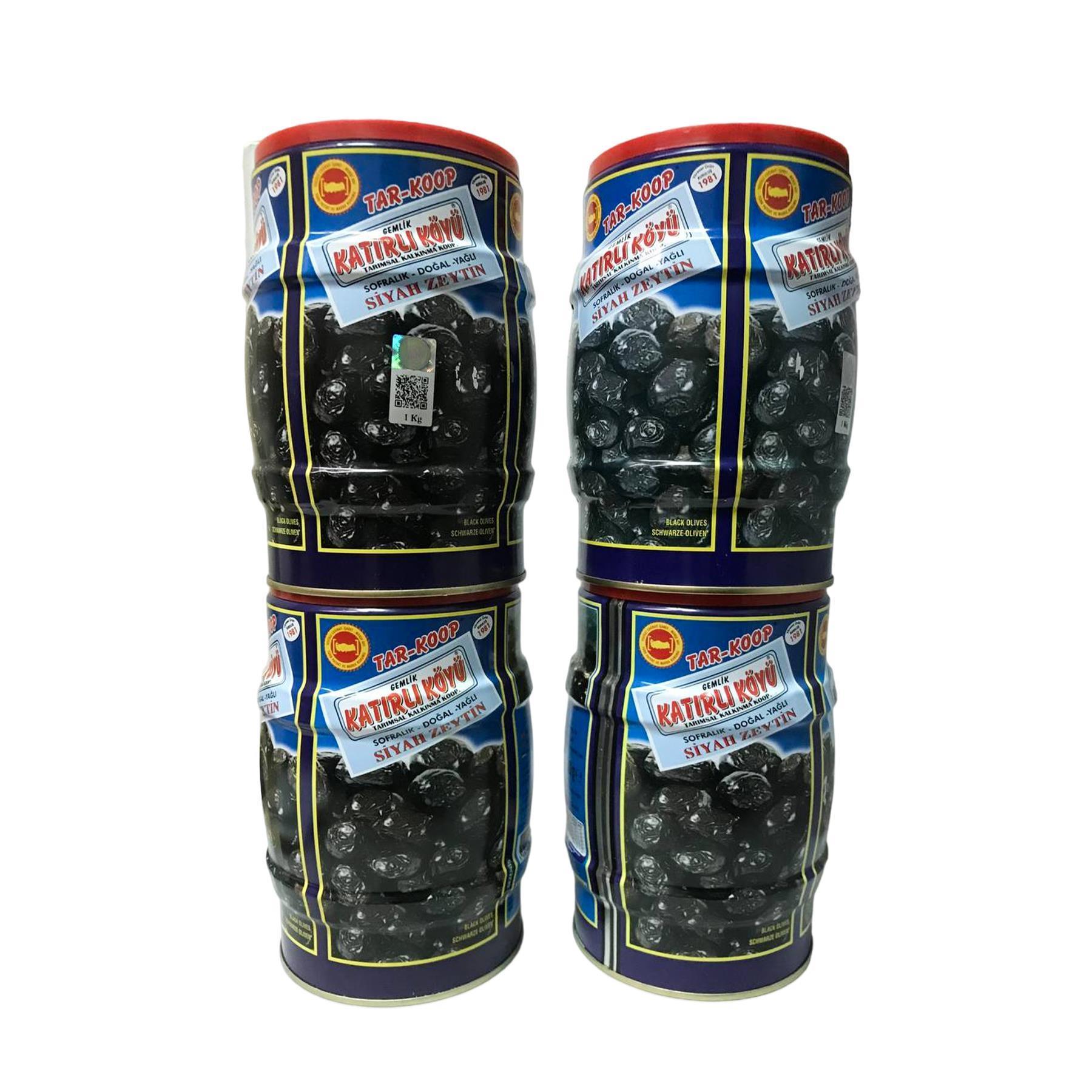 Katırlı Köyü Kahvaltılık Gemlik Siyah Zeytin 4 Adet 1000 g e