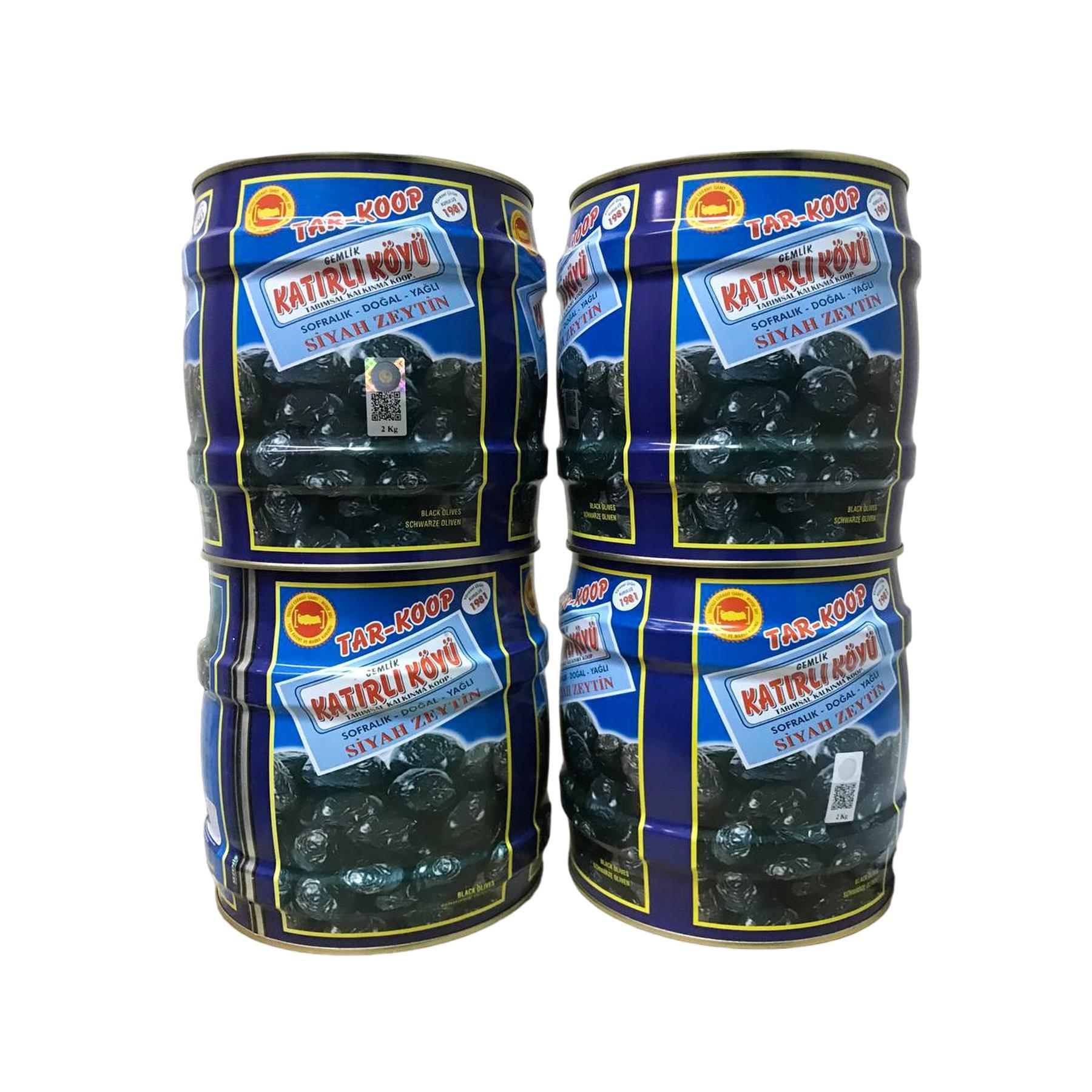 Katırlı Köyü Kahvaltılık Gemlik Siyah Zeytin 4 Adet 2000 g e