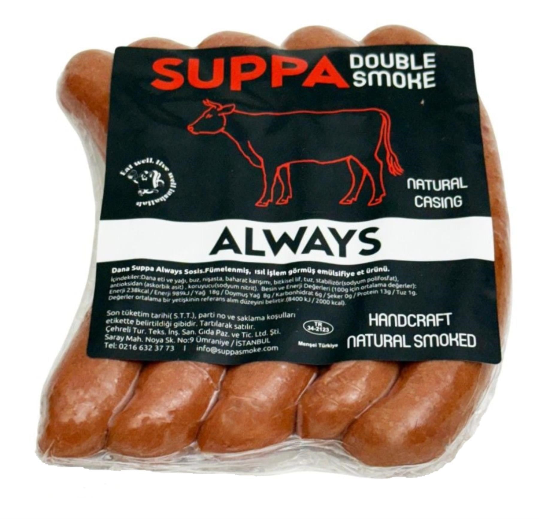 Suppa Double Smoke Dana Always Sosis 350-400 Gr