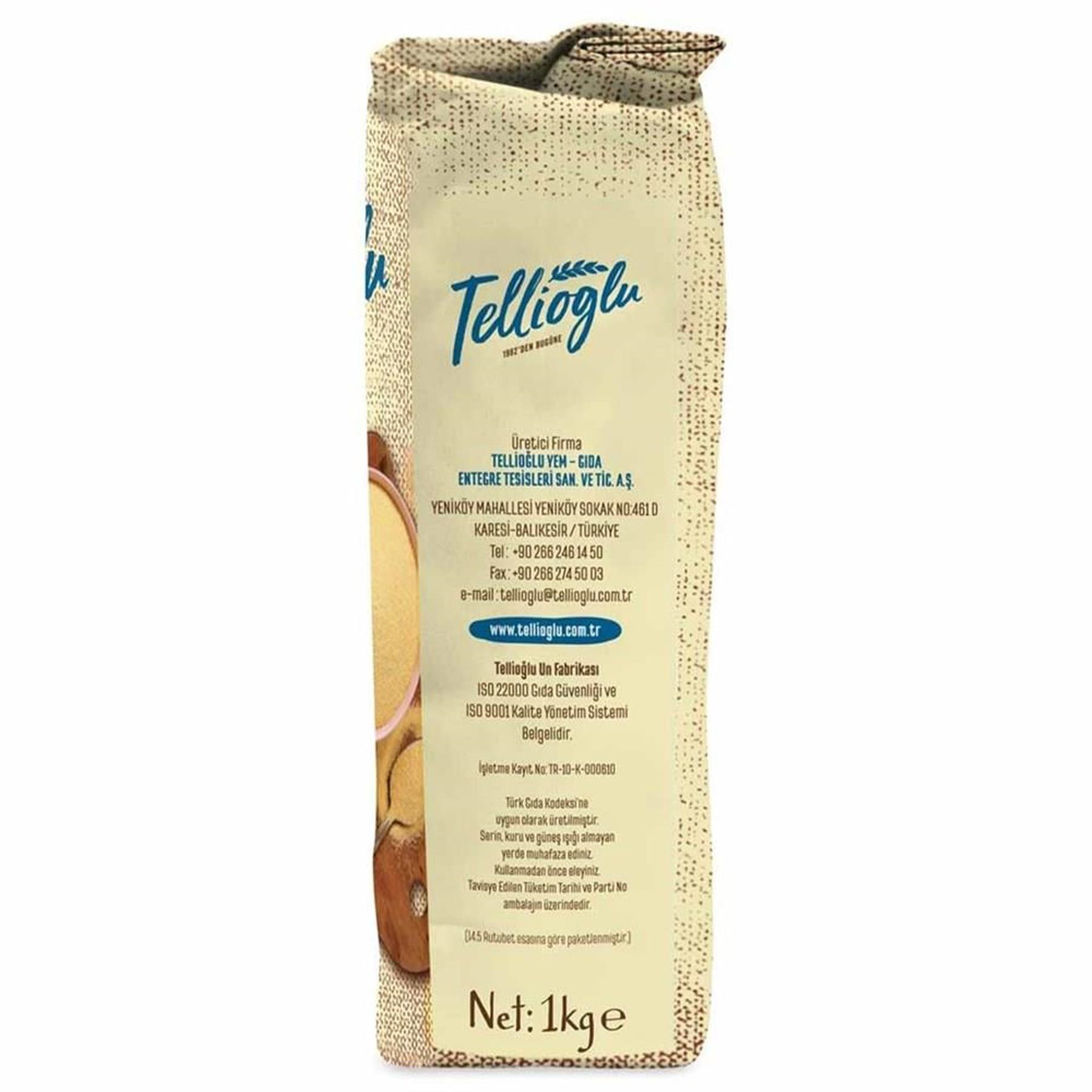 Tellioğlu İrmik Semolina Durum Buğdayı İrmiği 1000 g e
