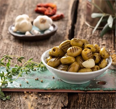 Alan Izgara Yeşil Zeytin Cam Kavanoz 300 g e