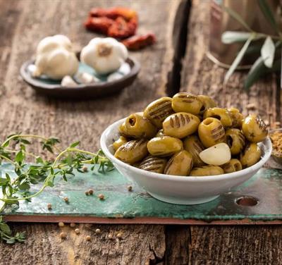 Alan Izgara Yeşil Zeytin Cam Kavanoz 300 g e