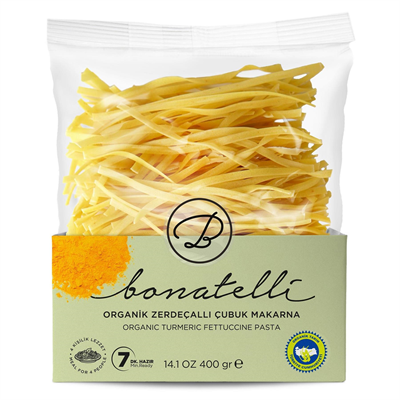 Bonatelli Organik Zerdeçallı Çubuk Makarna 400 g e