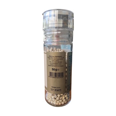 Buhara Beyaz Biber Tane Değirmen Kapak 50 g e