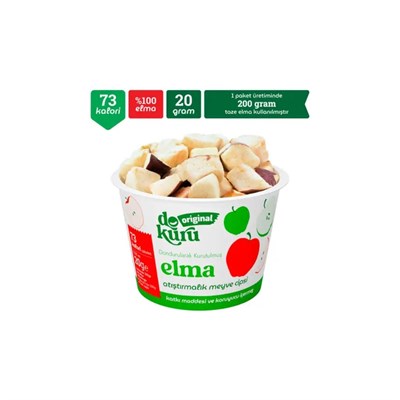 Dokuru Original Elma Atıştırmalık Meyve Cipsi 20 gr