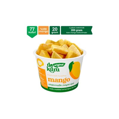 Dokuru Original Mango Atıştırmalık Meyve Cipsi 20 gr