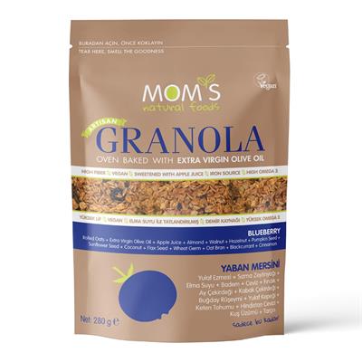 Moms Natural Foods Yaban Mersini Granola 280 g e