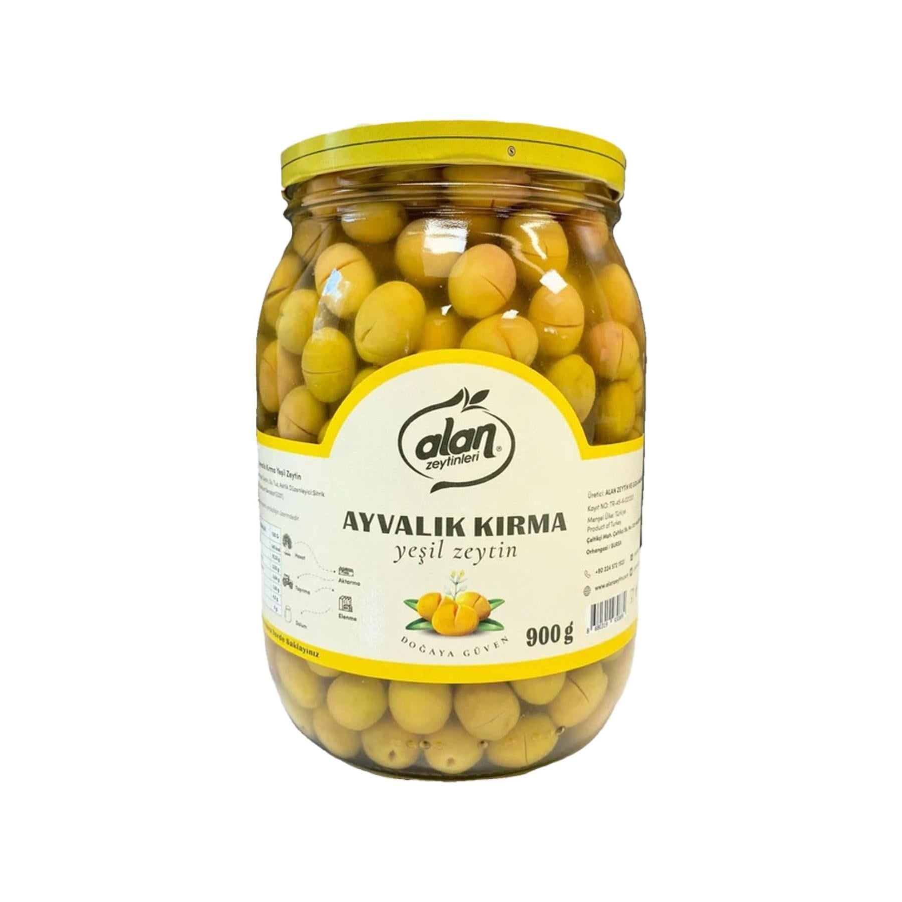 Alan Ayvalık Taş Kırma Yeşil Zeytin  (291-350) 900 G e