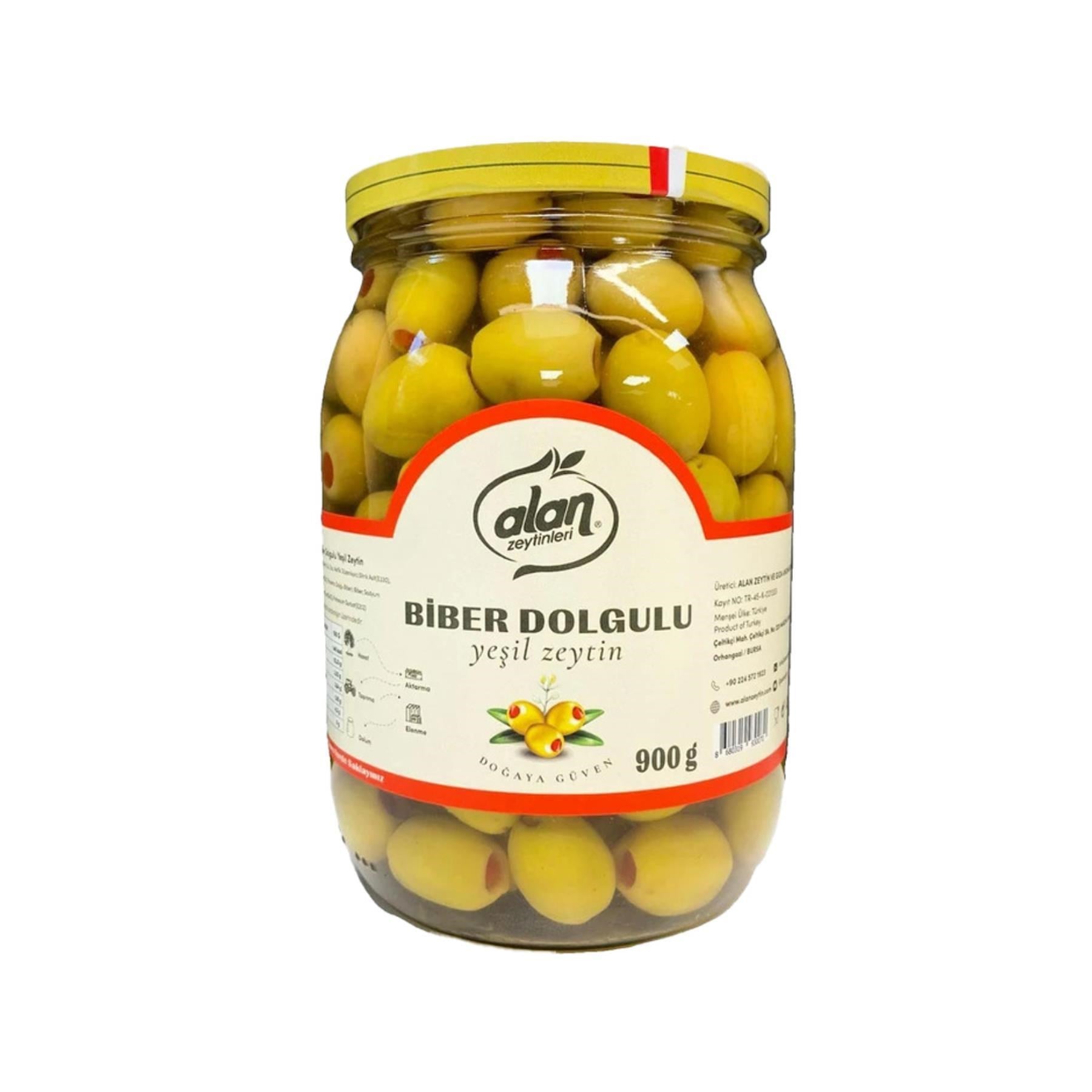 Alan Biberli Yeşil Zeytin 2XL 181-230 Kalibre 900 g e