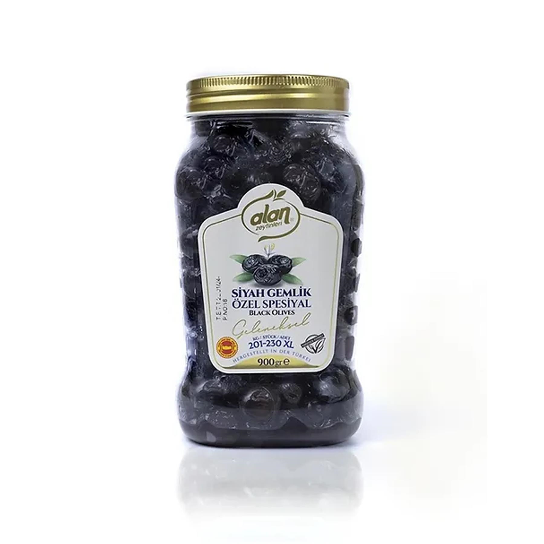 Alan Siyah Zeytin Gemlik Özel Spesiyal Geleneksel 201-230 900 g e