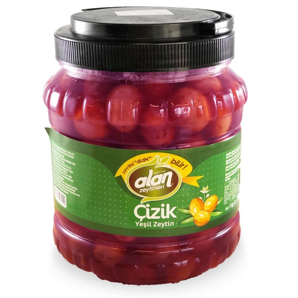 Alan Yeşil Çizik Pembe Zeytin 1 Kg