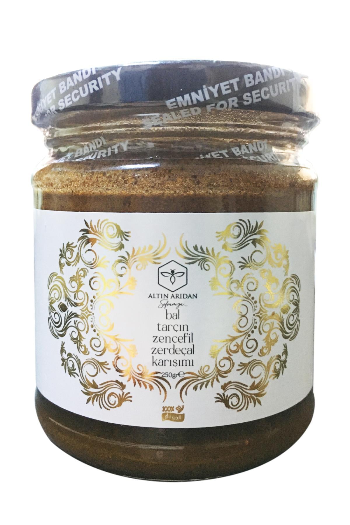 Altın Arıdan Bal, Tarçın, Zencefil, Zerdeçal Karışımı 250 g ℮