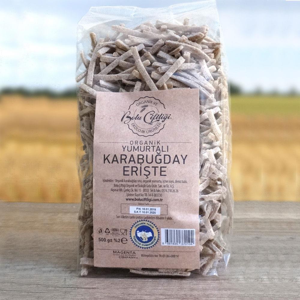 Bolu Çiftliği Organik Karabuğday Erişte 500 Gr