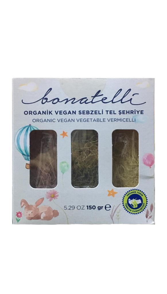 Bonatelli Organik Vegan Sebzeli Tel Şehriye 150 G