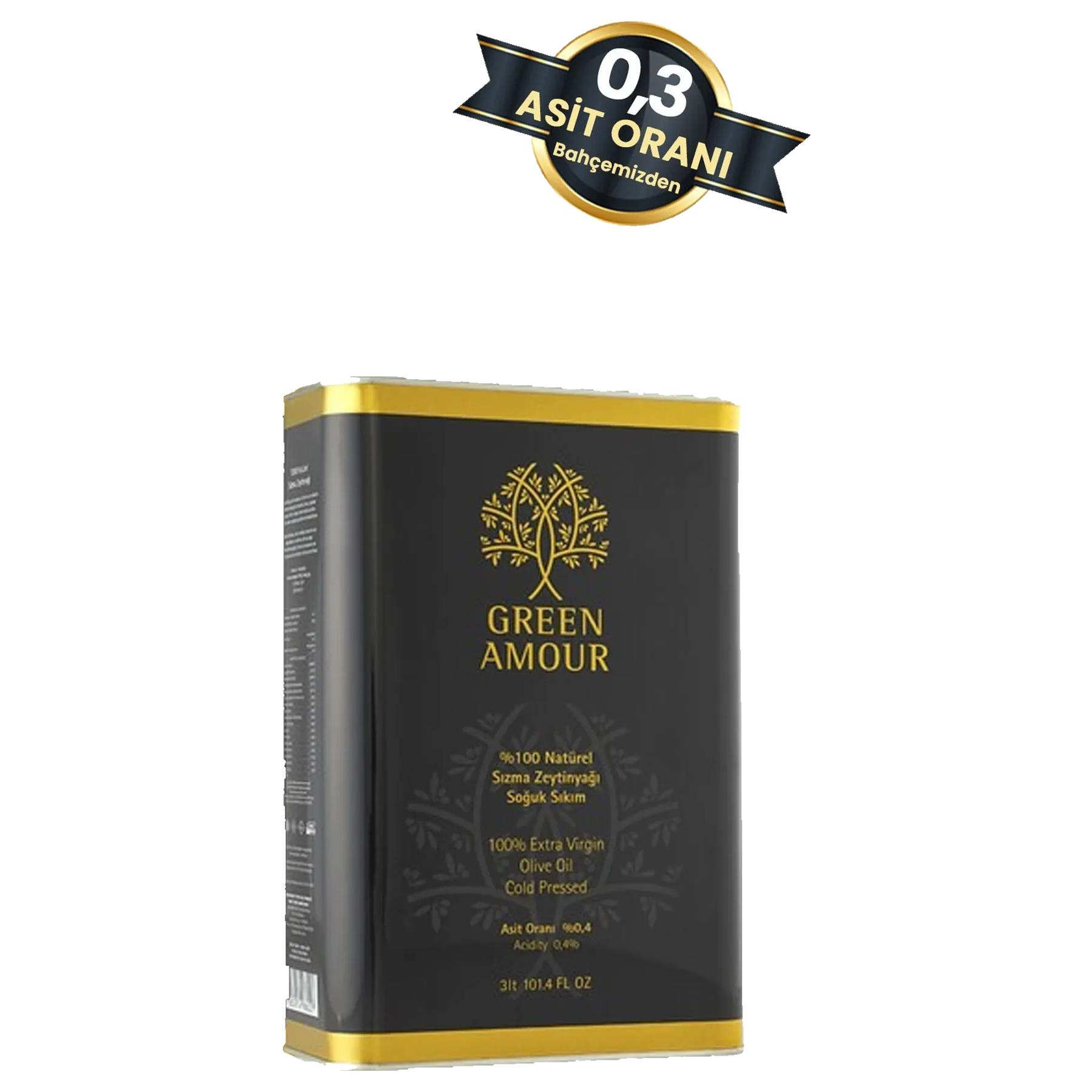 Green Amour Soğuk Sıkım Zeytinyağı 3000 ml e